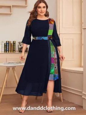 Black Maxi Dress Patches