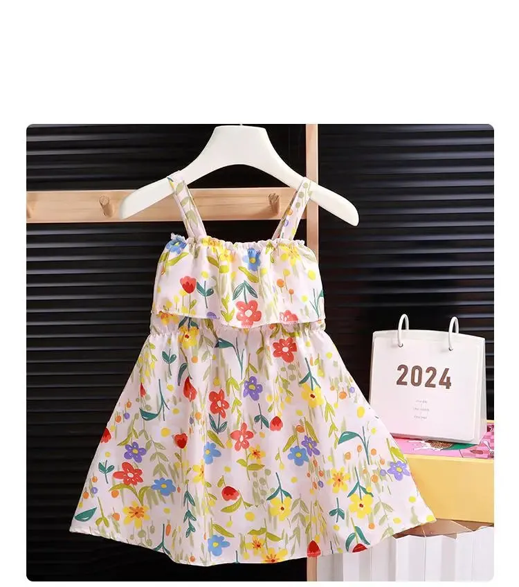 Children Sling Casual Summer Kids Holiday Dress 547902 140CM