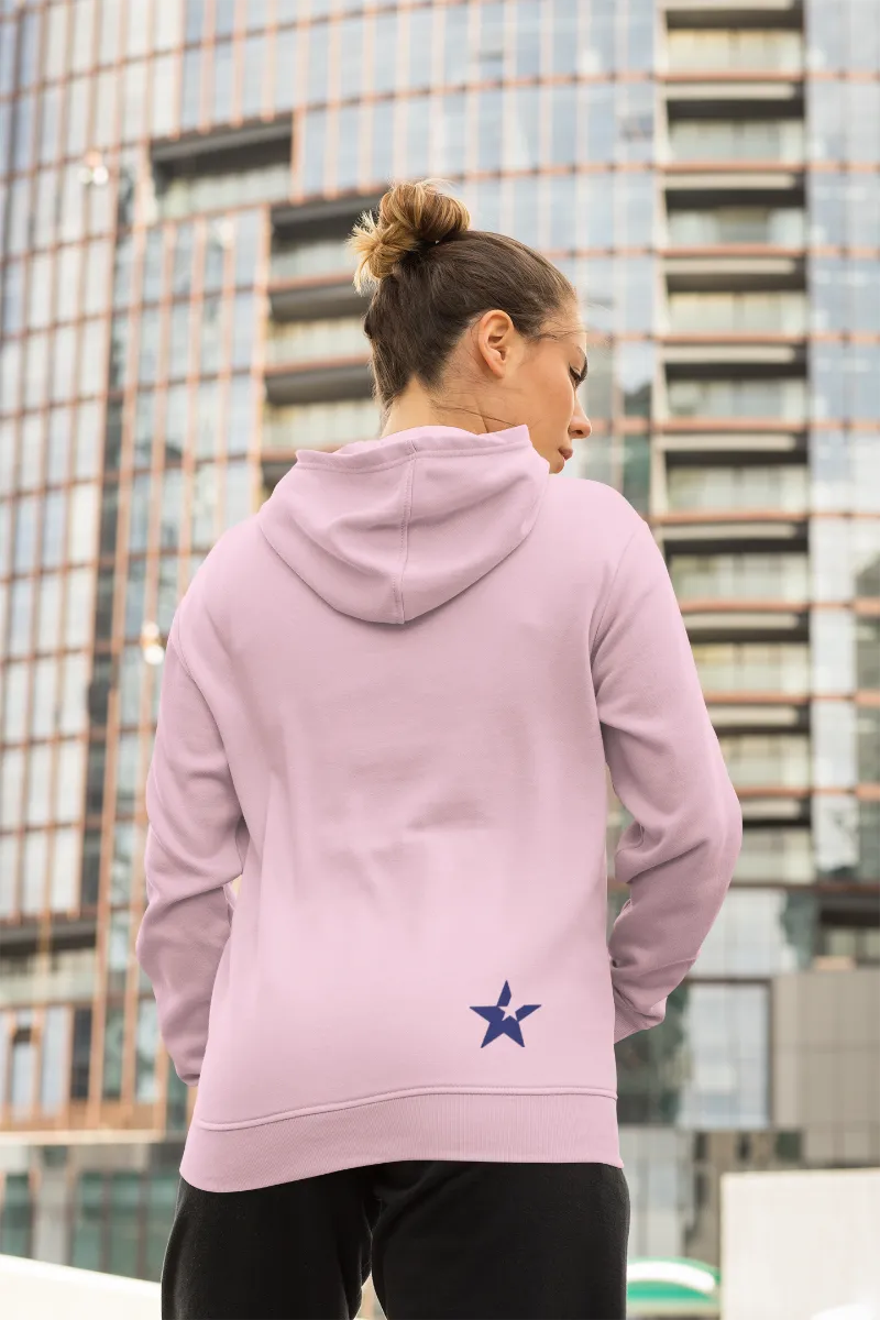 Cross Neck Hoodie | Baby Pink