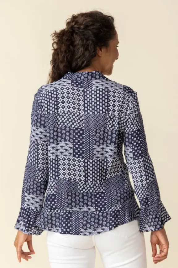 Double Flounce Patchwork Top