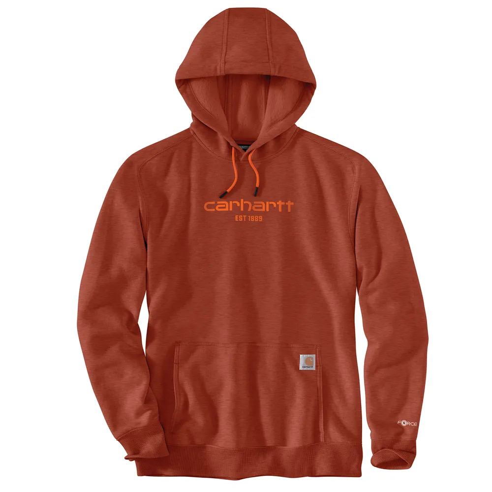 Force Relaxed Fit Lightweight Logo Graphic Sweatshirt - RB6-Saddle Red Heather | Carhartt 106655