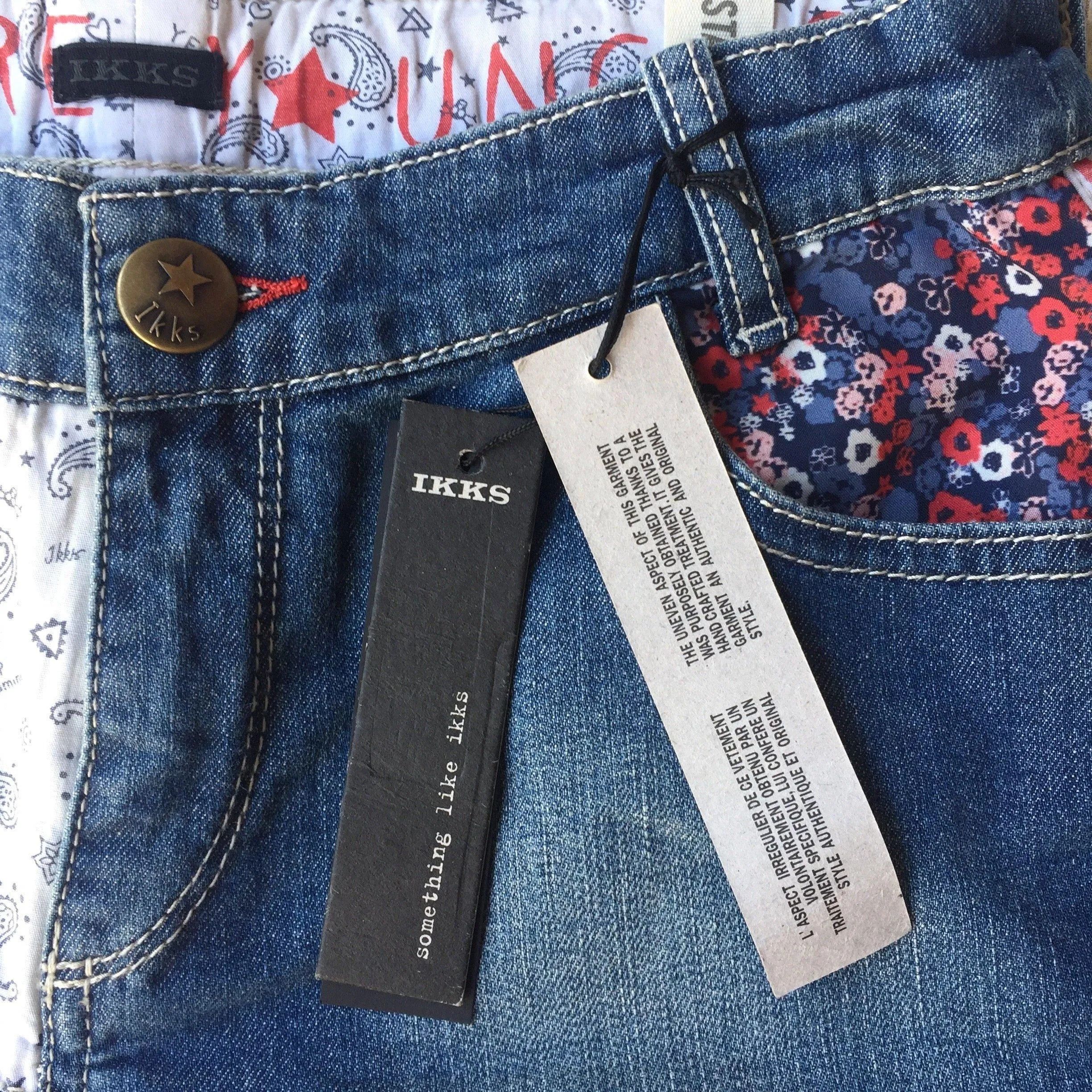 French label IKKS Ladies Denim Patch Shorts