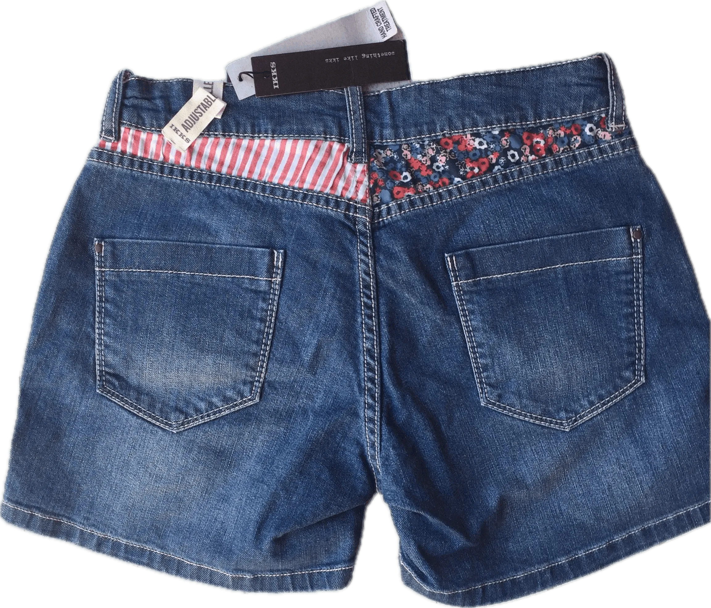 French label IKKS Ladies Denim Patch Shorts