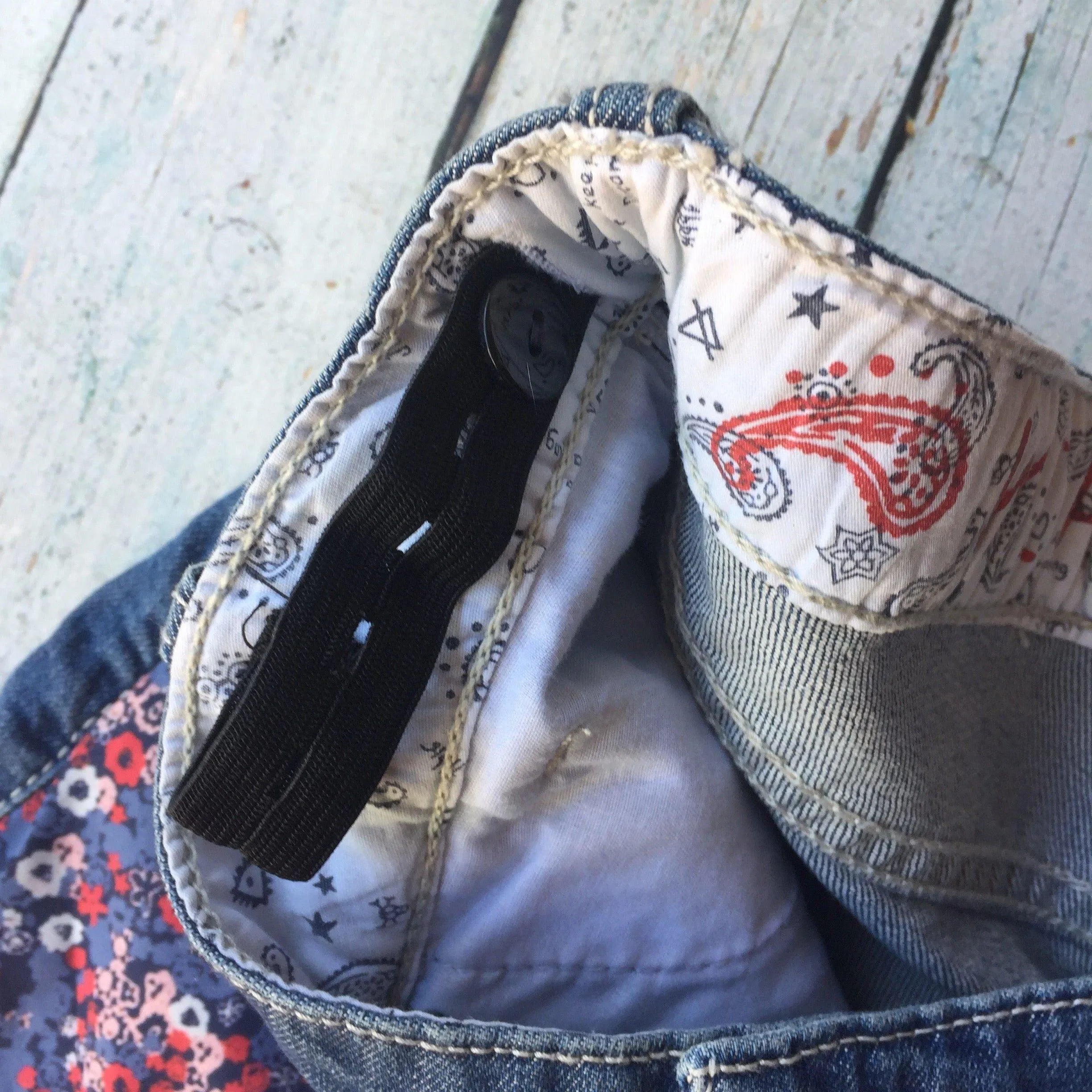 French label IKKS Ladies Denim Patch Shorts