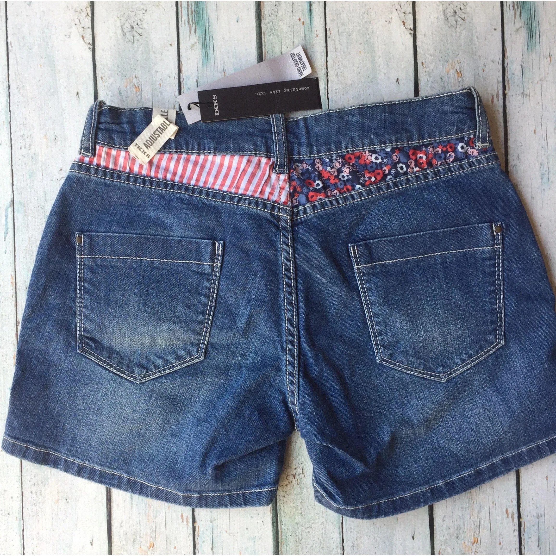 French label IKKS Ladies Denim Patch Shorts