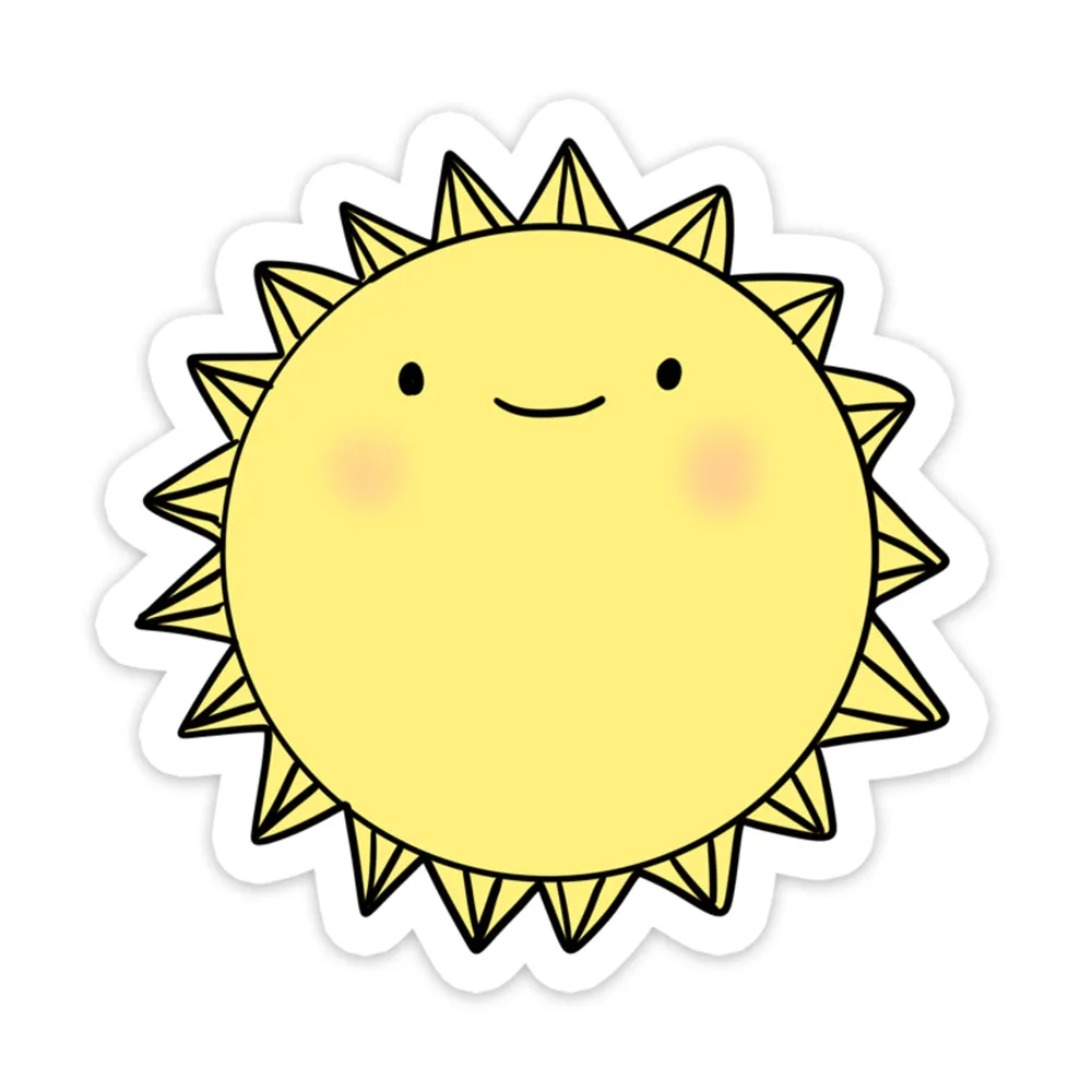 Happy Sun Vinyl Sticker