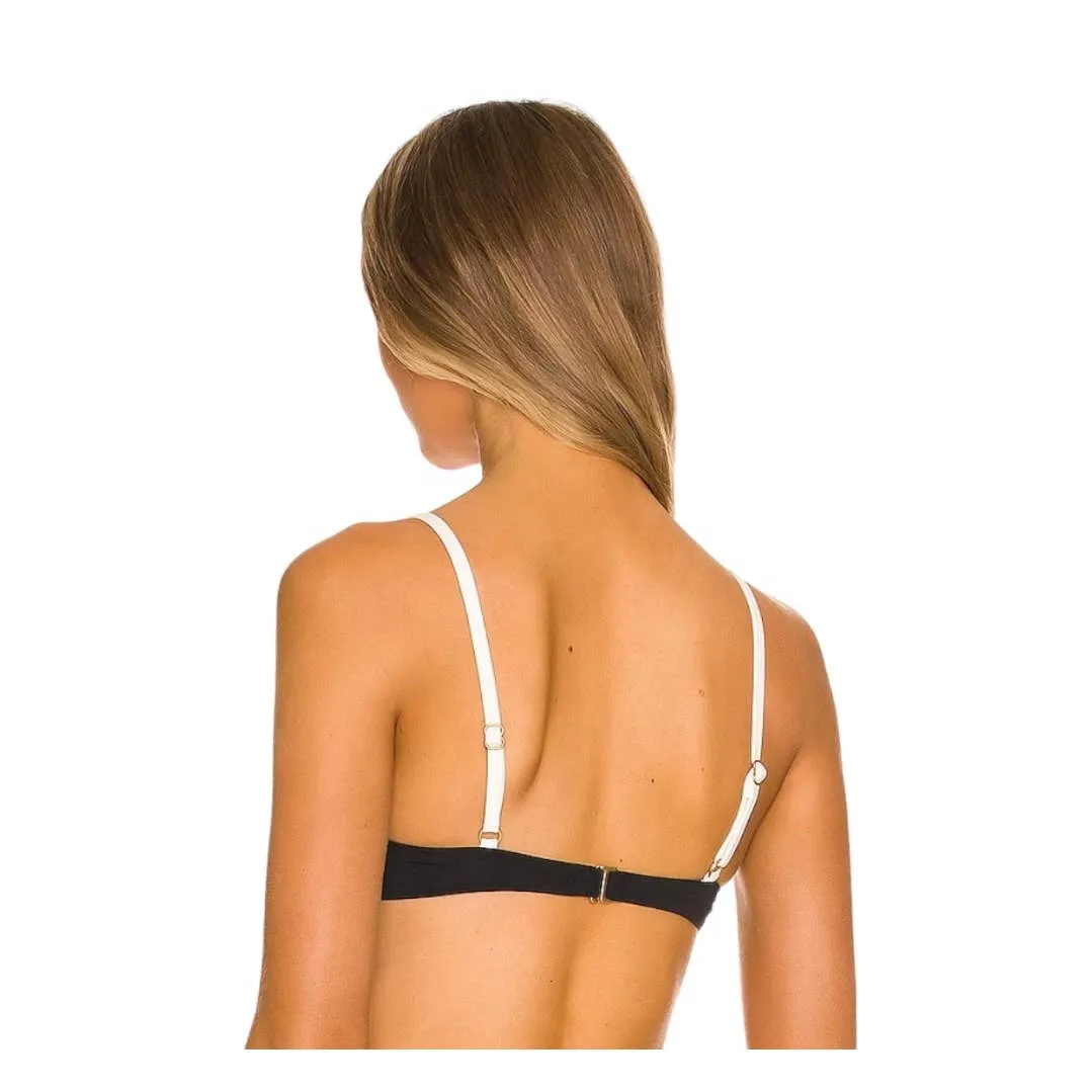 L*SPACE Revolve Set Nico Underwire Bikini Top Mercury Bottom L New Black White