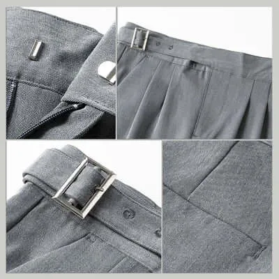 Men's Slim Fit Ankle-Length Formal Trousers