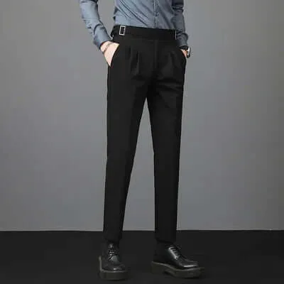 Men's Slim Fit Ankle-Length Formal Trousers