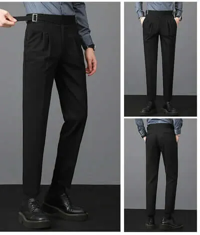Men's Slim Fit Ankle-Length Formal Trousers