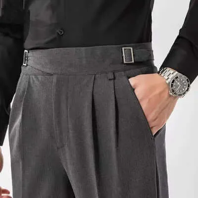 Men's Slim Fit Ankle-Length Formal Trousers