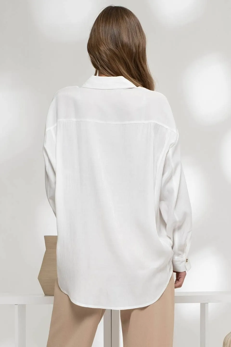 OVERSIZED BUTTON DOWN LONG SLEEVE SHIRT