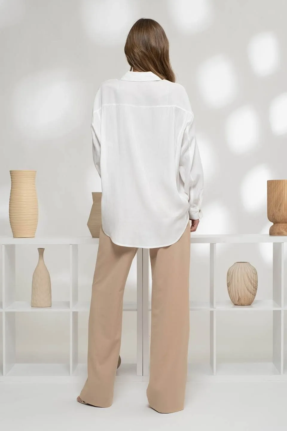 OVERSIZED BUTTON DOWN LONG SLEEVE SHIRT