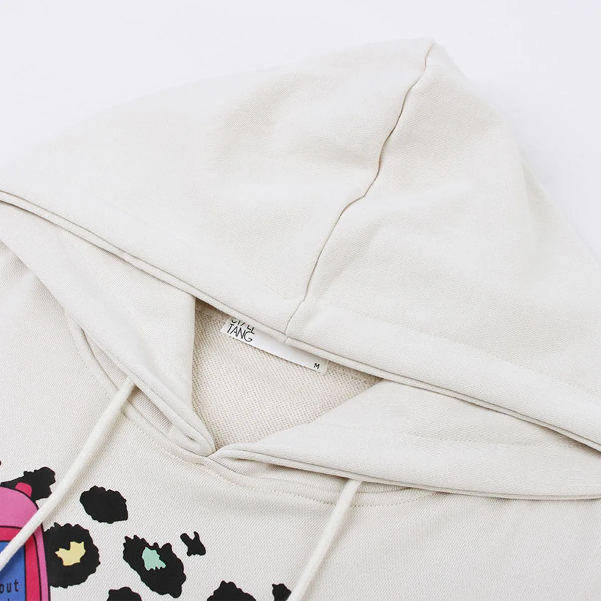 Retro Phone Leopard Beige Hoodie
