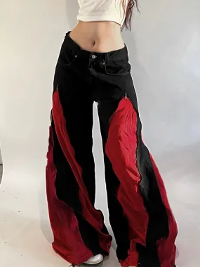 SEEYOULATER Veronica Stylish Low-Waist Wide-Leg Pants