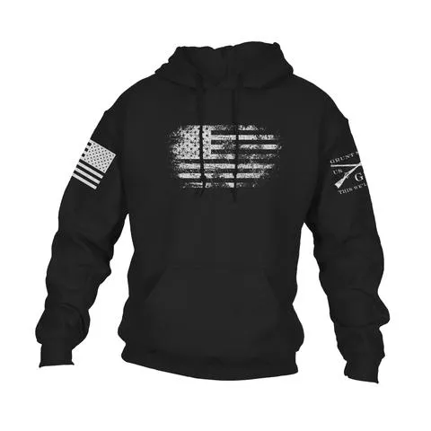 VINTAGE AMERICAN HOODIE - BLACK